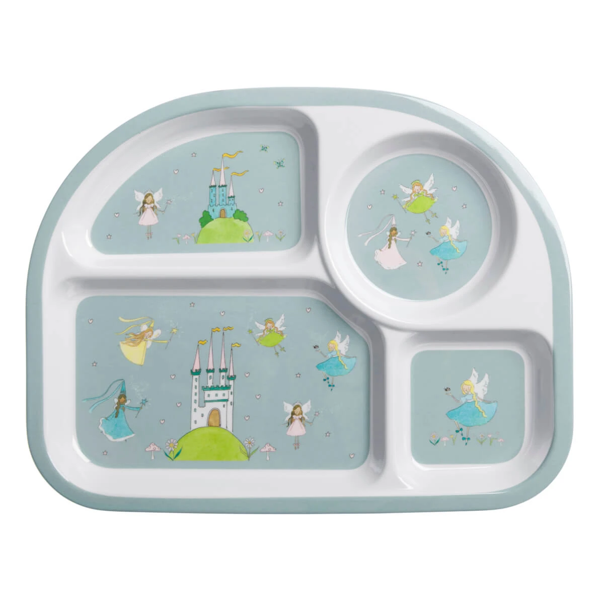 Princess Fairies Childrens Melamine Divider Plate 3 Princess Fairies Childrens Melamine Divider Plate