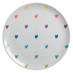 Hearts Melamine Dinner Plate