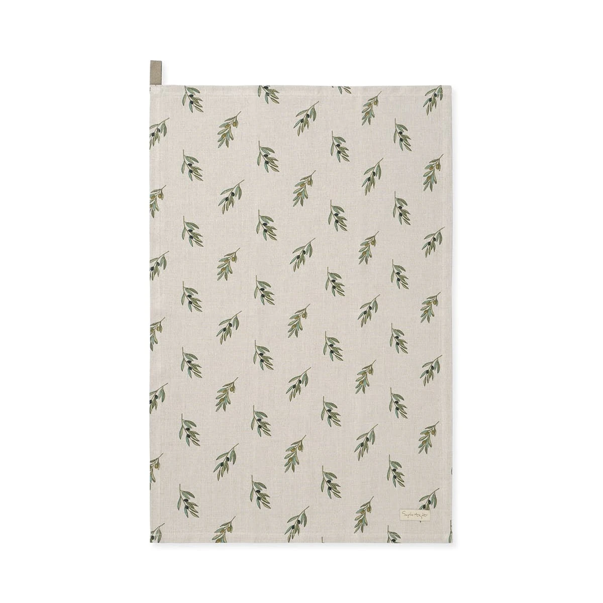 Olive Linen Tea Towel 5 Olive Linen Tea Towel - Image 3