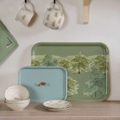 Hedgehogs Serving Tray - Small 9 Hedgehogs Serving Tray - Small -Sophie Allport parkland trees and hedgehogs kitchen collection high res square