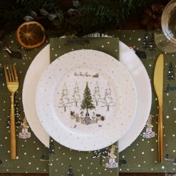 Festive Forest Fabric Placemat 8 Festive Forest Fabric Placemat -Sophie Allport pl8402z all84300 all84820 festive forest side plate scene napkins set of 4 and placemat lifestyle high res square ac6bff2a b7f0 480b aa8e 889ab3ace2b8