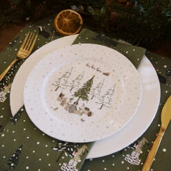 Festive Forest Napkins (Set Of 4) -Sophie Allport pl8402z festive forest side plate scene lifestyle high res square 1ab52953 8b24 4537 9d4c 1f7986d3120e