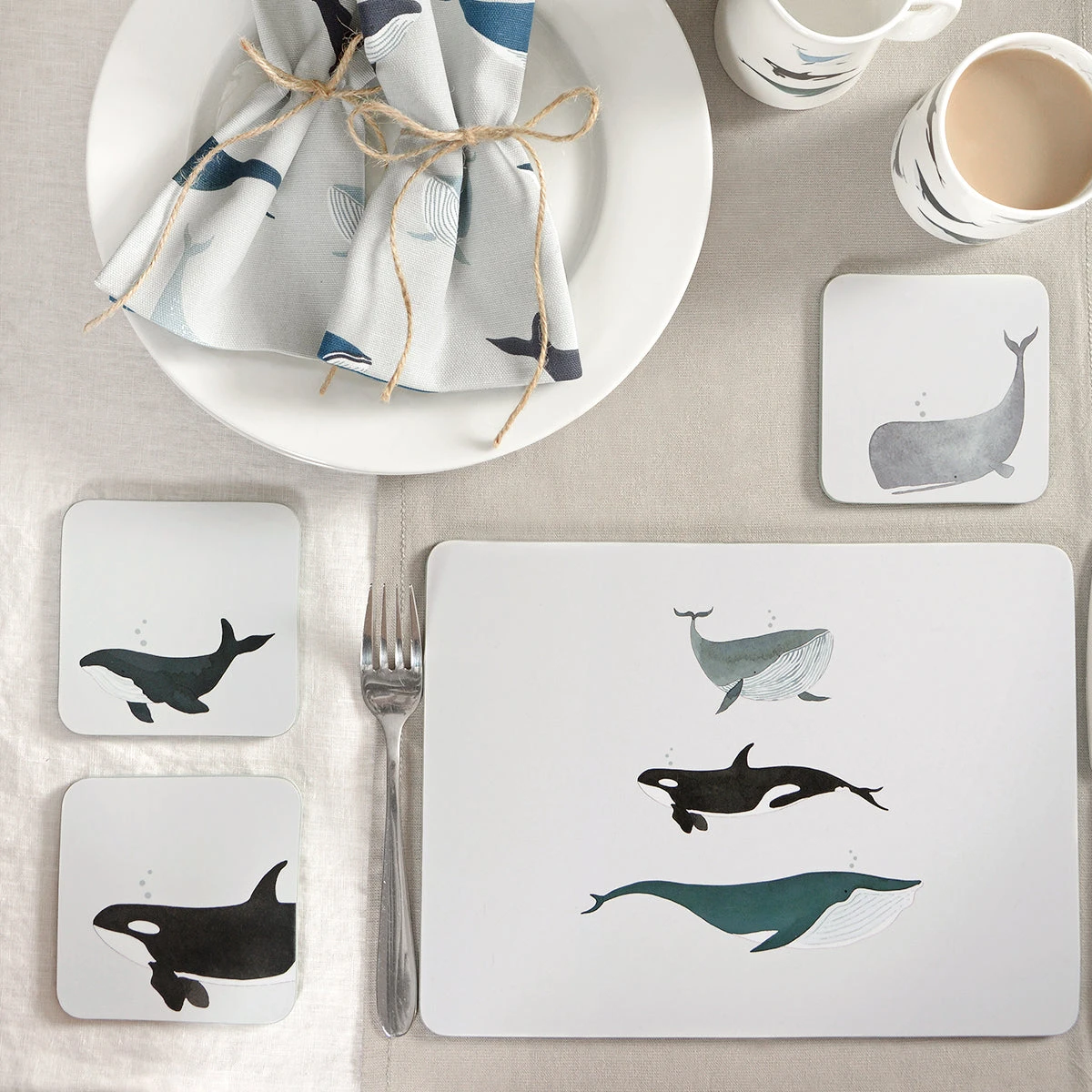 Whales Coasters (Set Of 4) 5 Whales Coasters (Set Of 4) - Image 3