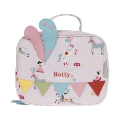 Fairground Ponies Lunch Bag 14 Fairground Ponies Lunch Bag -Sophie Allport poly73590s fairground ponies lunch bag polyester cut out personalisation shaped high res square