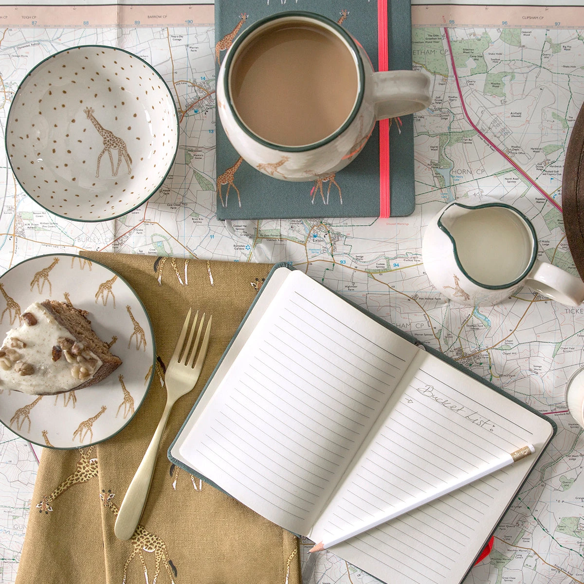 Giraffe Stoneware Small Side Plate 6 Giraffe Stoneware Small Side Plate - Image 4