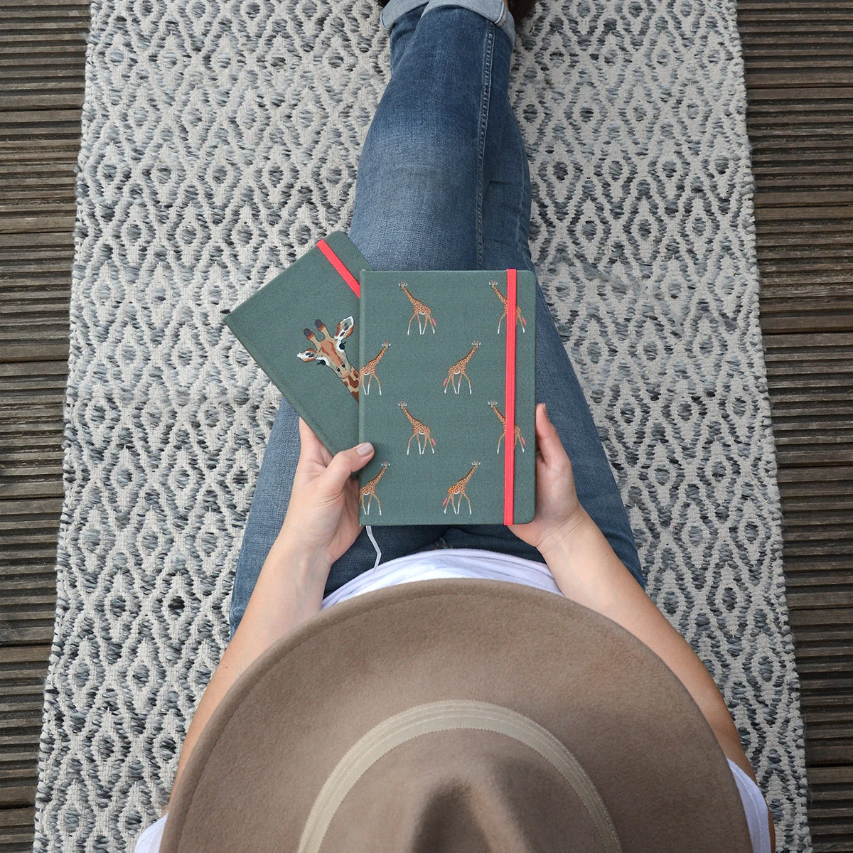 Giraffe A5 Fabric Notebook 4 Giraffe A5 Fabric Notebook - Image 2