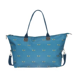 Bees Teal Weekend Oundle Bag
