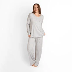 Dachshund Ladies Pyjama Set 8 Dachshund Ladies Pyjama Set -Sophie Allport pscm46 dachshund pyjama set ladies modelled cut out high res square