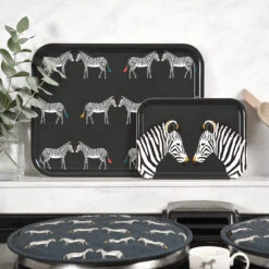 Zebra Serving Tray - Small -Sophie Allport pt6745 pt6726 zebra zsl printed tray large and small lifestyle high res square 6976d106 7ea3 4a5c 9c12 10a73ec43713