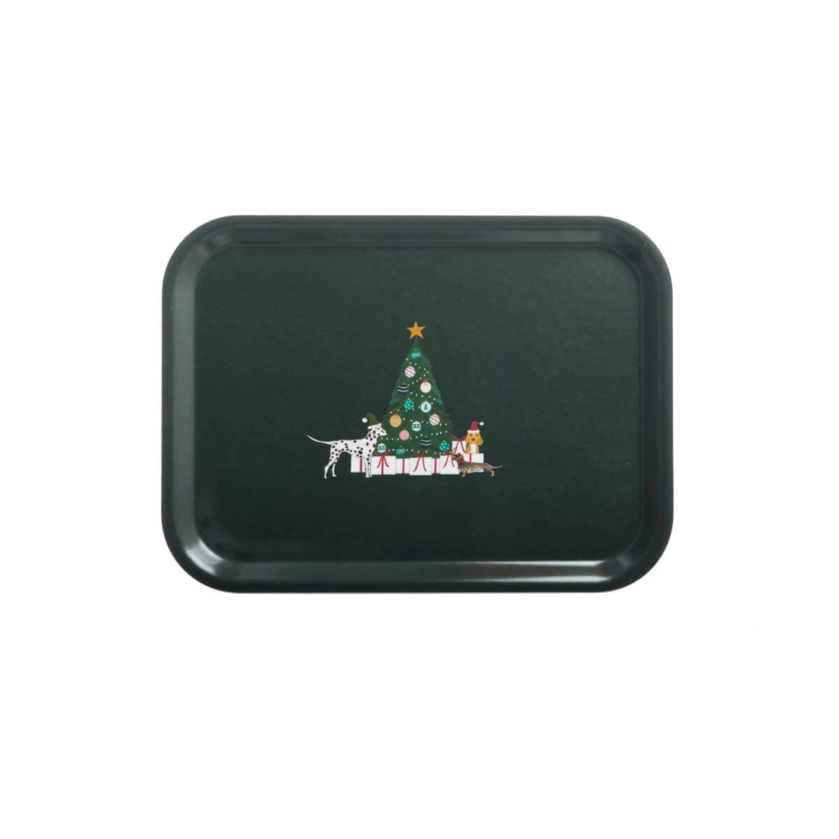 Christmas Dogs Serving Tray - Small 3 Christmas Dogs Serving Tray - Small