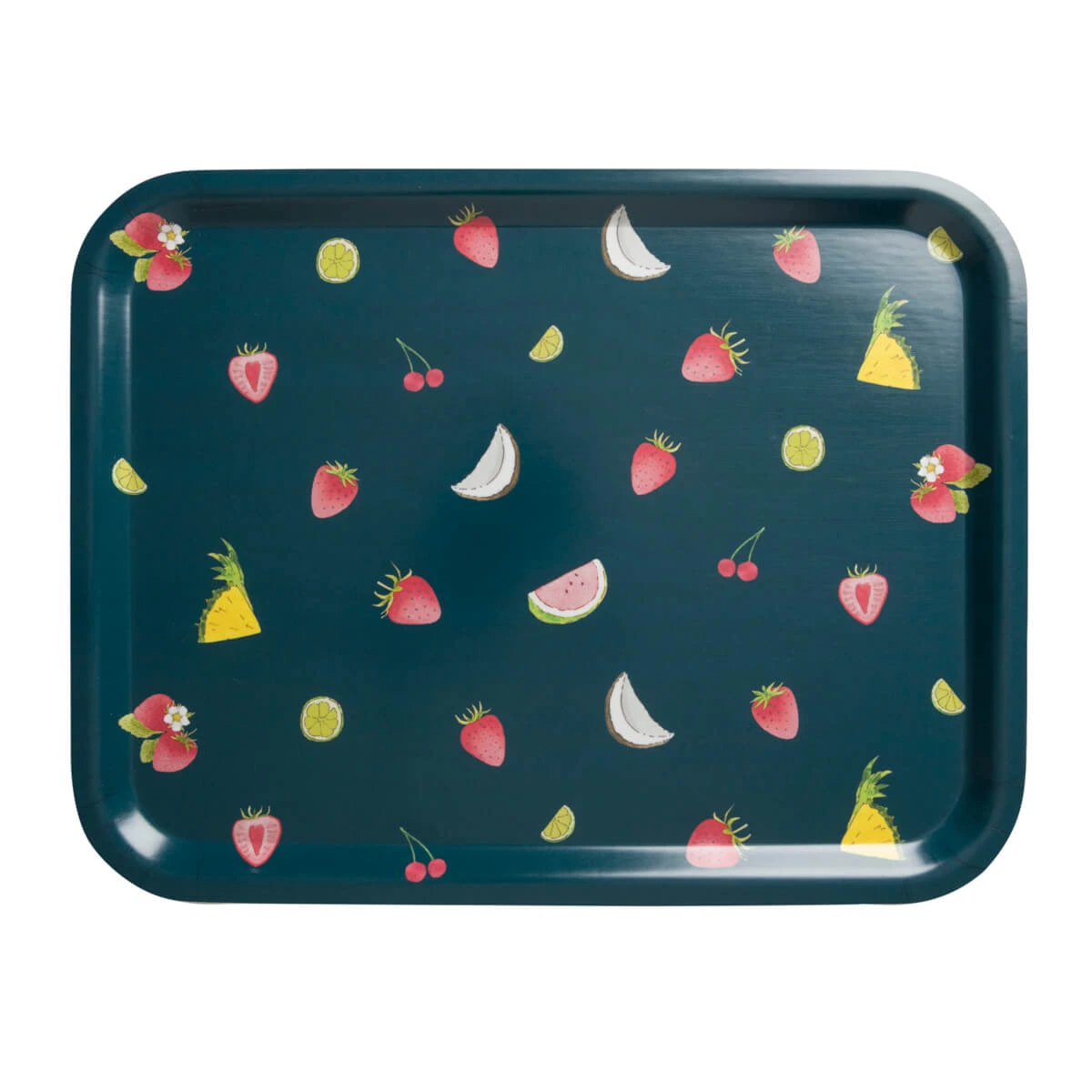 Cocktails & Strawberries Serving Tray - Large 3 Cocktails & Strawberries Serving Tray - Large