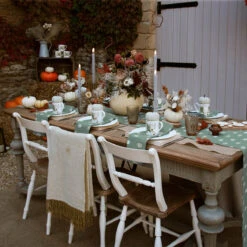 Pumpkins Table Runner -Sophie Allport pumpkins halloween table setting lifestyle high res 2pumpkins halloween table setting lifestyle high res square 2 3213dddb 9396 4dc2 8a71 1451e26d8a6b