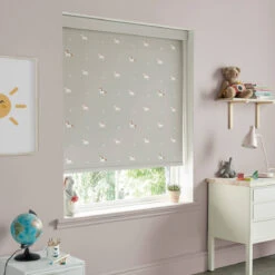 Unicorn Linen Made To Measure Roller Blind -Sophie Allport rlb55lm2m unicorn linen artwork roller blind made to measure lifestyle 2 high res square