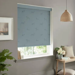 Fetch Teal Made To Measure Roller Blind -Sophie Allport rlb72tm2m fetch teal vector roller blind made to measure lifestyle 2 high res square