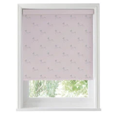Fairground Ponies Soft Pink Made To Measure Roller Blind -Sophie Allport rlb73spm2m fairground ponies soft pink vector roller blind made to measure cut out high res square