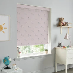 Fairground Ponies Soft Pink Made To Measure Roller Blind -Sophie Allport rlb73spm2m fairground ponies soft pink vector roller blind made to measure lifestyle 2 high res square