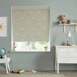 Bears & Balloons Mint Grey Made To Measure Roller Blind