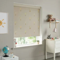 Bears & Balloons Sand Made To Measure Roller Blind -Sophie Allport rlb79sm2m bears balloons sand artwork roller blinds made to measure lifestyle 2 high res square