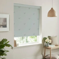 Chicken Sage Grey Made To Measure Roller Blind -Sophie Allport rlb8sgm2m chicken sage green vector roller blind made to measure lifestyle 2 high res square