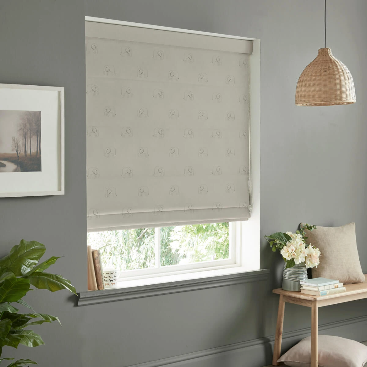 Elephant Slate Grey Made To Measure Roman Blind 5 Elephant Slate Grey Made To Measure Roman Blind - Image 3