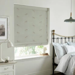 Zebra Sage Grey Made To Measure Roman Blind 8 Zebra Sage Grey Made To Measure Roman Blind -Sophie Allport rmb67sgm2m zebra sage grey artwork roman blind made to measure lifestyle 2 high res square