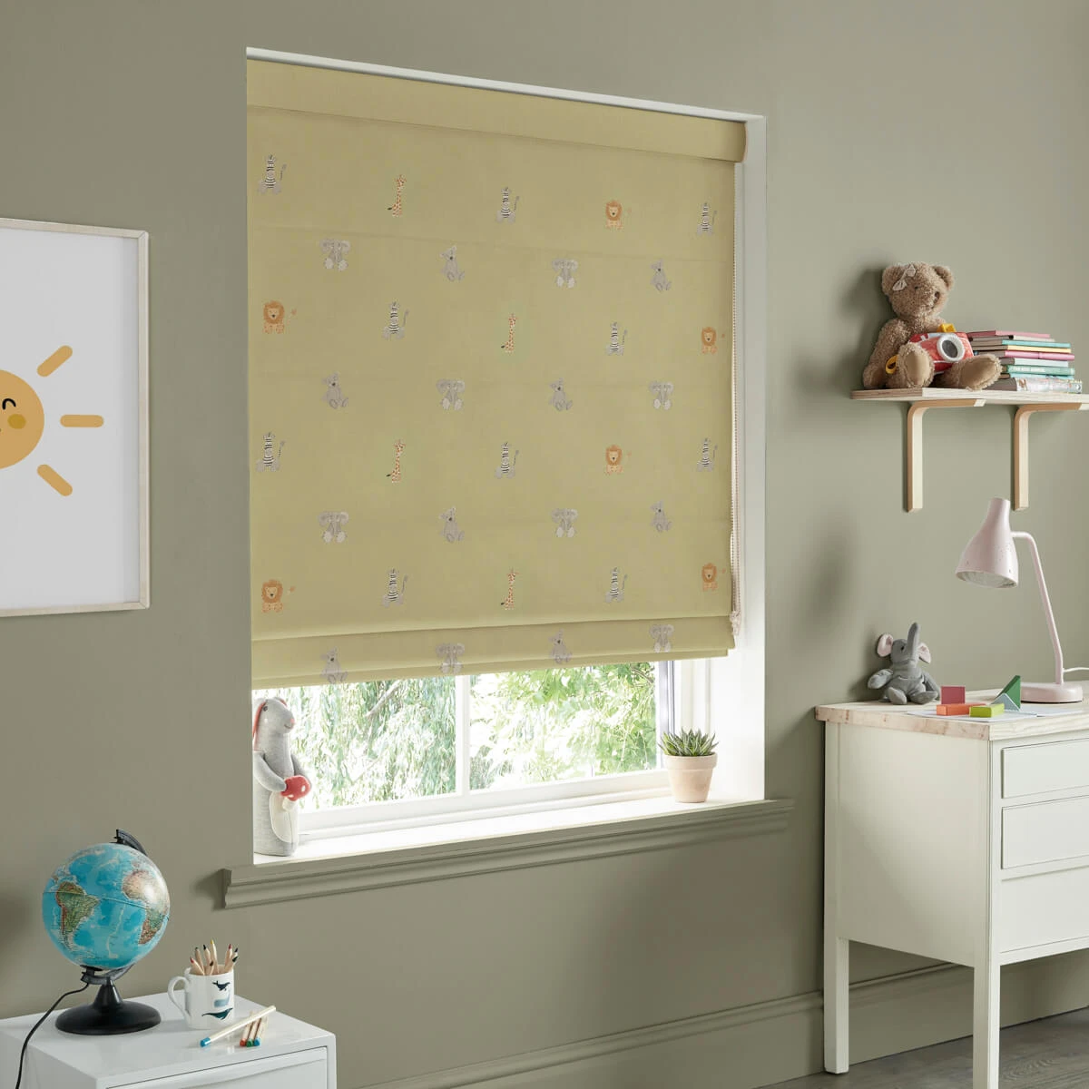 Bears Soft Mustard Made To Measure Roman Blind 4 Bears Soft Mustard Made To Measure Roman Blind - Image 2