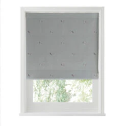 Chicken Pale Sage Blue Made To Measure Roman Blind -Sophie Allport rmb8psbm2m chicken pale sage green roman blind artwork made to measure cut out high res square