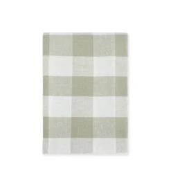 Sage Green Gingham Linen Tablecloth -Sophie Allport sage gingham linen table cloth cutout linging36 ss23 high res square