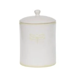 Dragonfly Stoneware Storage Jar