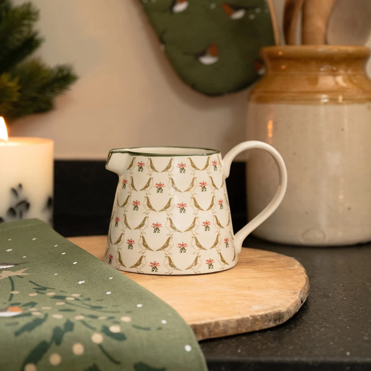 Robin Large Stoneware Jug 4 Robin Large Stoneware Jug - Image 2