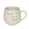 Sheep Stoneware Mug -Sophie Allport spm43 sheep stoneware mug patterned cut out high res square