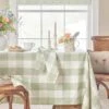Sage Green Gingham Linen Tablecloth -Sophie Allport ss23 gingham LINGING36 Sage Tablecloth square