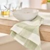 Sage Green Gingham Linen Napkins (Set Of 4) -Sophie Allport ss23 gingham LINWOS300 Sage Napkins detail square