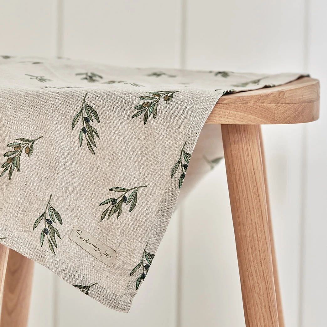 Olive Linen Tea Towel 3 Olive Linen Tea Towel