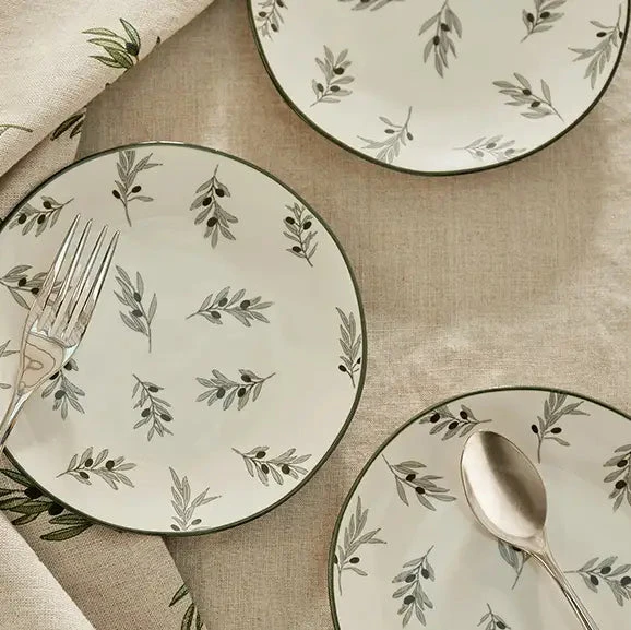 Olive Stoneware Small Side Plate 4 Olive Stoneware Small Side Plate - Image 2