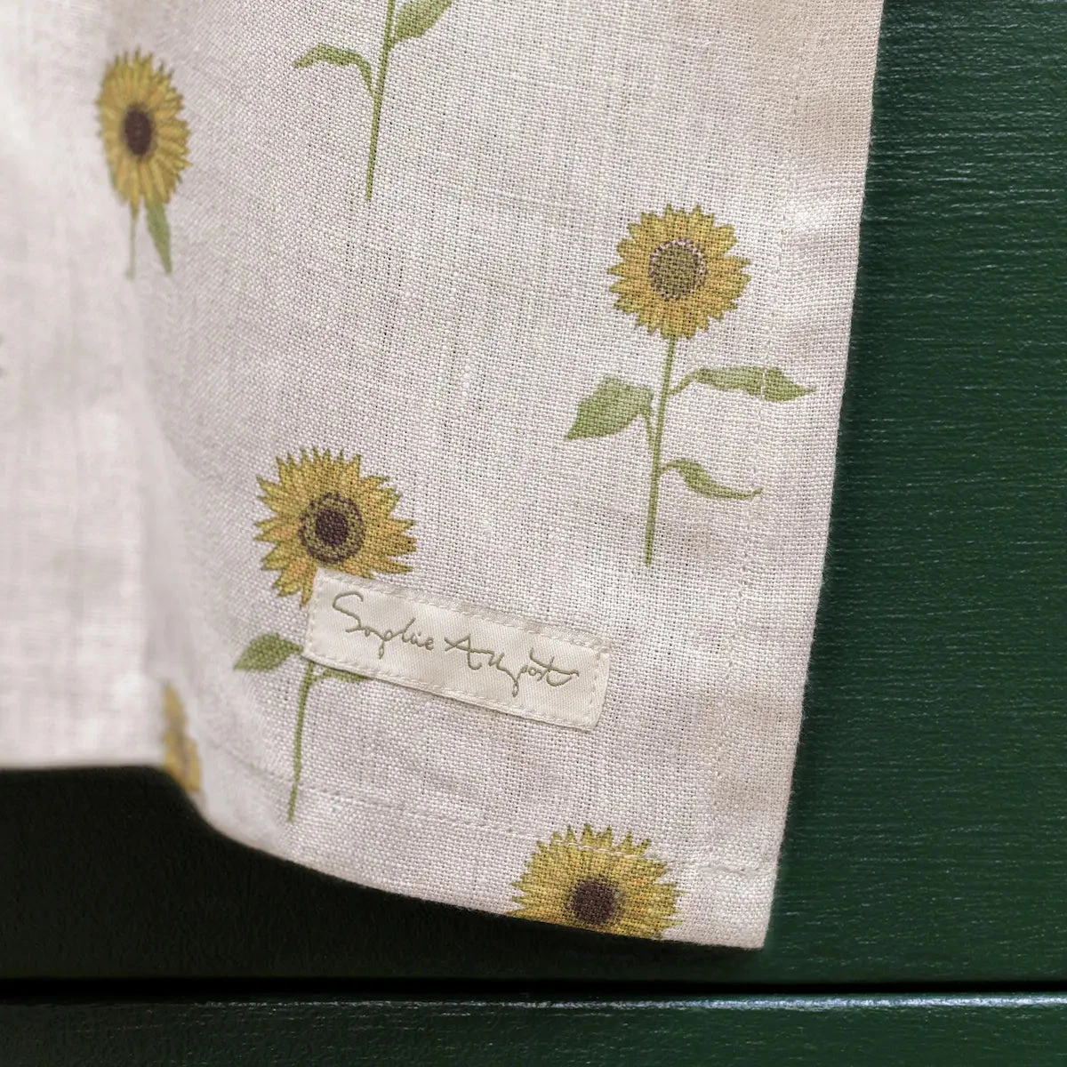 Sunflower Linen Tea Towel 4 Sunflower Linen Tea Towel - Image 2