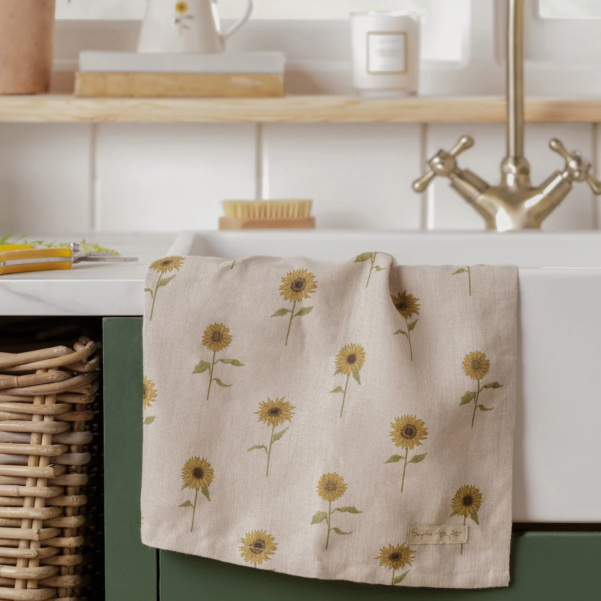 Sunflower Linen Tea Towel 3 Sunflower Linen Tea Towel
