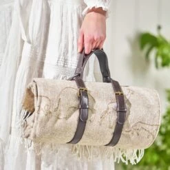 Animals Of The Savannah Woven Picnic Blanket