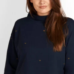 Bees Ladies Sweatshirt -Sophie Allport ssl36m bees sweatshirt ladies medium modelled cut out high res square