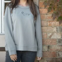 Dachshund Ladies Sweatshirt -Sophie Allport ssl46m dachshund sweatshirt ladies medium lifestyle high res square