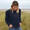Hearts Ladies Sweatshirt -Sophie Allport sslm34 hearts sweatshirt ladies medium modelled lifestyle high res square