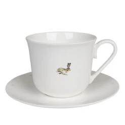 Hare Teacup & Saucer -Sophie Allport tcha02 hare large tea cup and saucer cut out high res web image 2