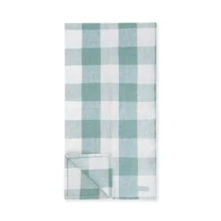 Teal Gingham Linen Table Runner -Sophie Allport teal gingham linen table runner cutout linwlt810 ss23 high res square