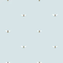 Bees Duck Egg Wallpaper -Sophie Allport wp36de bees wallpaper duck egg 3 cut out high res square