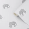Elephant Grey Wallpaper -Sophie Allport wp54g elephant wallpaper grey 2 cut out high res square