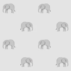 Elephant Grey Wallpaper -Sophie Allport wp54g elephant wallpaper grey 3 cut out high res square