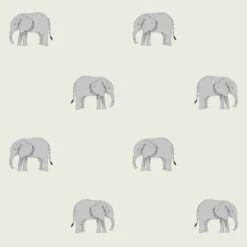 Elephant Sage Wallpaper -Sophie Allport wp54s elephant wallpaper sage 3 cut out high res square